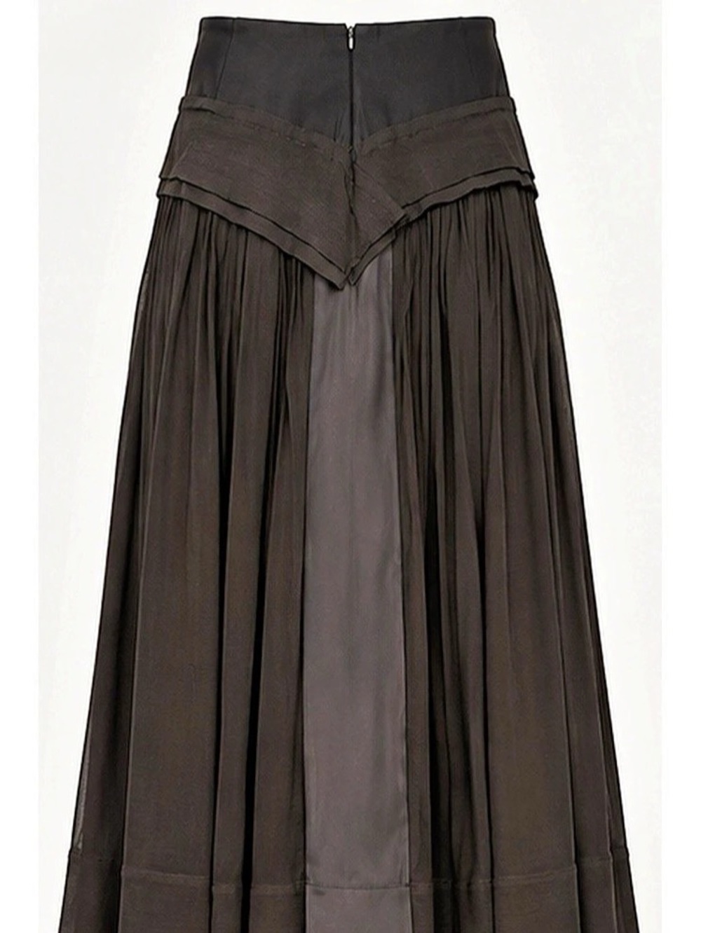 NWT 3.1 Phillip Lim Flou black layered full maxi skirt with peplum, 4/2 - Picture 2 of 7